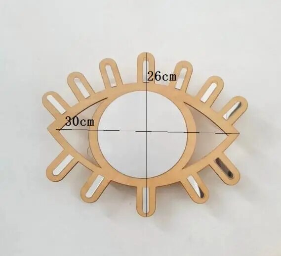 Scandinavian Natural Decor Acrylic Moonphase Mirrors Interior Design Wooden Moon Phase Mirror Bohemian Wall Decoration For Room