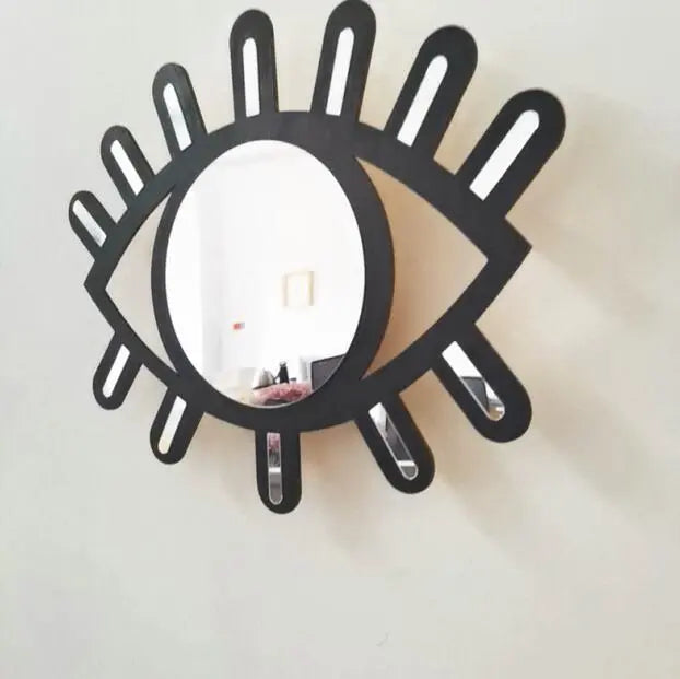 Scandinavian Natural Decor Acrylic Moonphase Mirrors Interior Design Wooden Moon Phase Mirror Bohemian Wall Decoration For Room