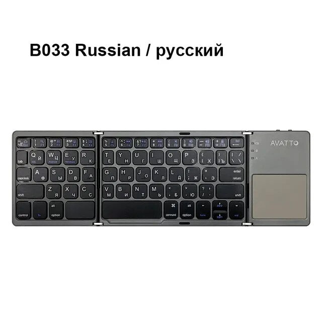 Keyboard B033 Mini Folding Keyboard Bluetooth Foldable Wireless Keypad With Touchpad For Windows,Android,ios Tablet ipad Phone