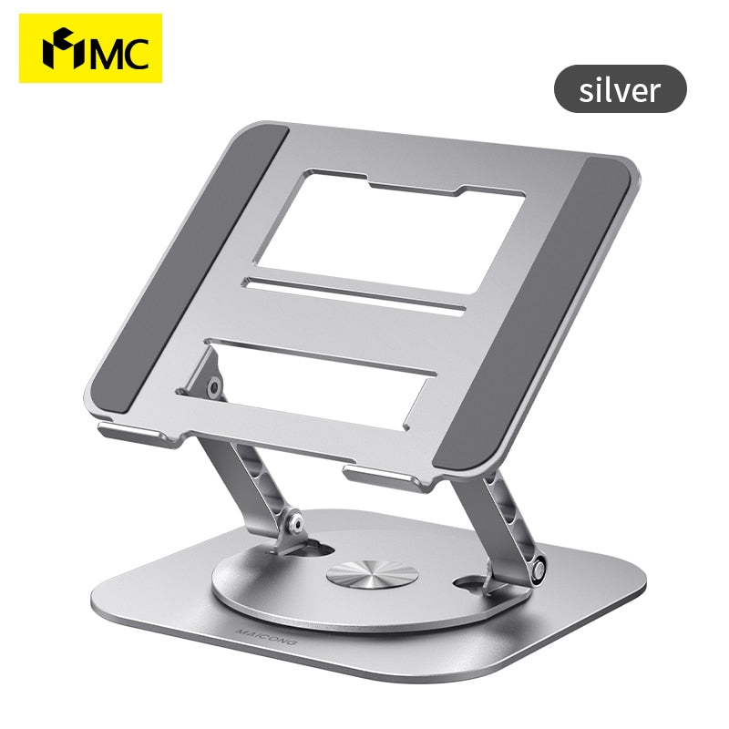 MC 928 Laptop Stand 360° Rotatable Foldable Aluminum Alloy Notebook Holder Compatible 17 Inch Macbook Air Pro Laptop Bracket