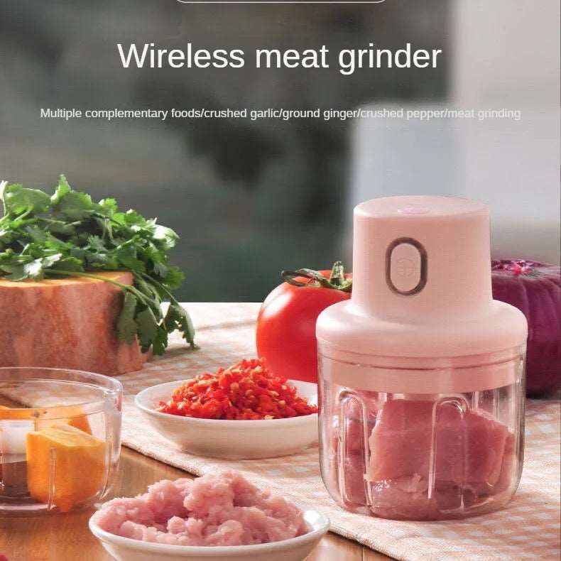 Electric Kitchen Chopper Garlic Masher Meat Grinder Mini Food Garlic Vegetable Chopper Crusher Rechargeable Food Processor