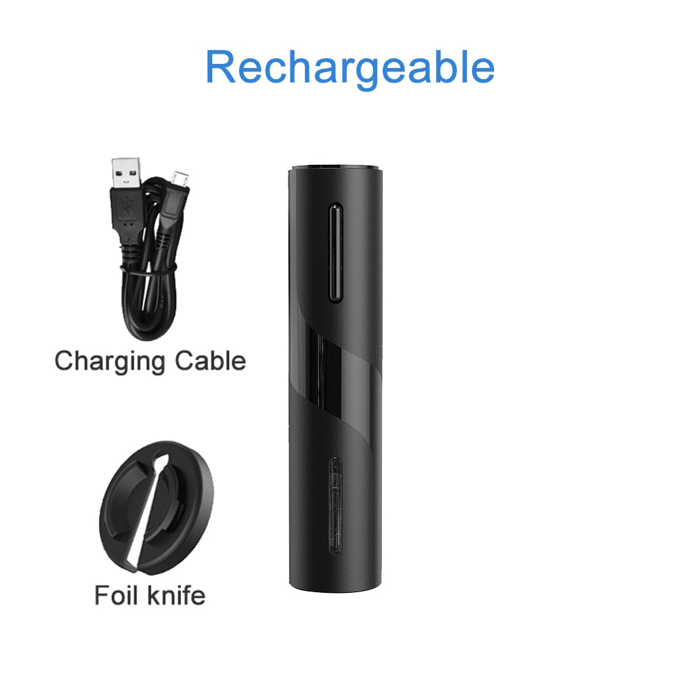 Rechargeable Electric Wine Bottle Opener Automatic Red Wine Corkscrew Foil Cutter for Party Bar Red Wine Lover & Wedding Gifts