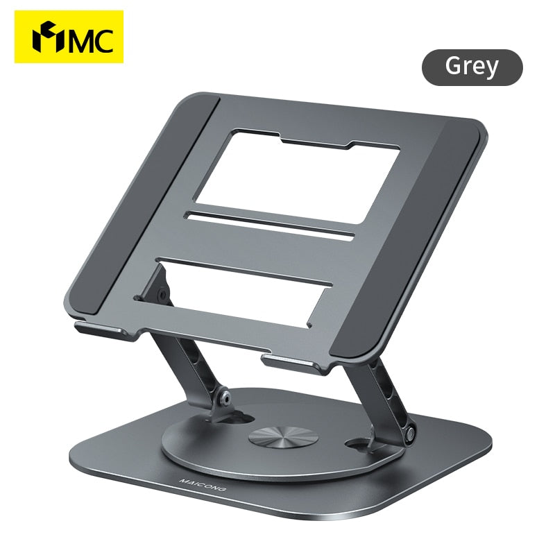 MC 928 Laptop Stand 360° Rotatable Foldable Aluminum Alloy Notebook Holder Compatible 17 Inch Macbook Air Pro Laptop Bracket