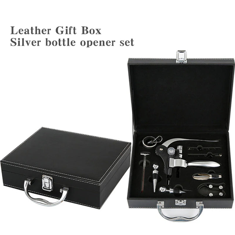 Wine Aerator Pourer Wine Opener Set 4Pieces Pressure Bottle Opener Wine Pour Spout,Stoppers Bottle Opener Wine Stopper