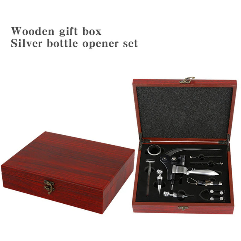 Wine Aerator Pourer Wine Opener Set 4Pieces Pressure Bottle Opener Wine Pour Spout,Stoppers Bottle Opener Wine Stopper