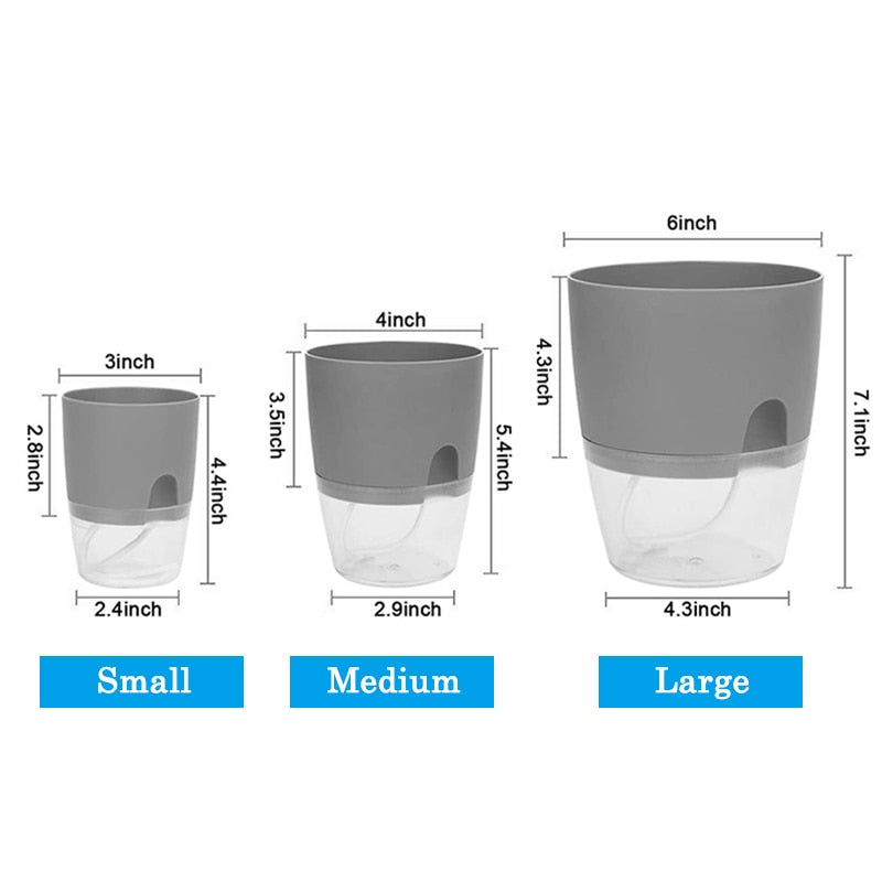 Transparent Self Watering Flowerpot