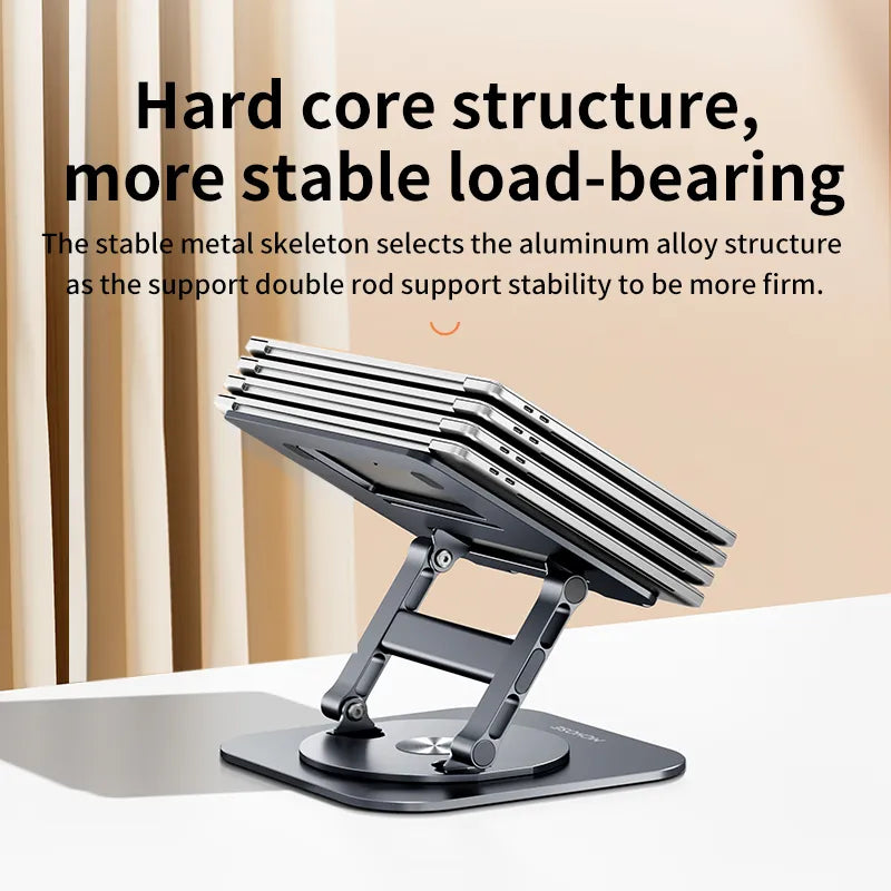 MC 928 Laptop Stand 360° Rotatable Foldable Aluminum Alloy Notebook Holder Compatible 17 Inch Macbook Air Pro Laptop Bracket
