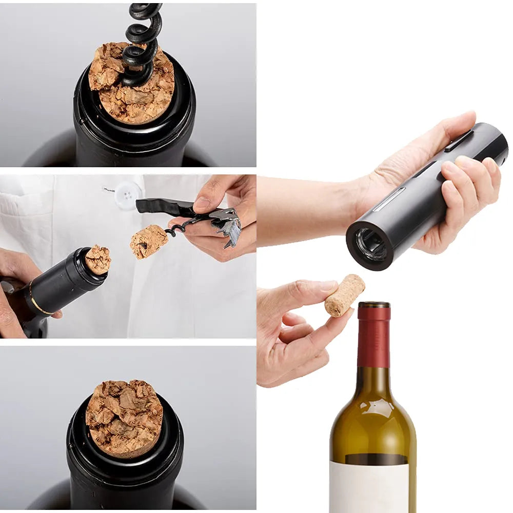 Rechargeable Electric Wine Bottle Opener Automatic Red Wine Corkscrew Foil Cutter for Party Bar Red Wine Lover & Wedding Gifts