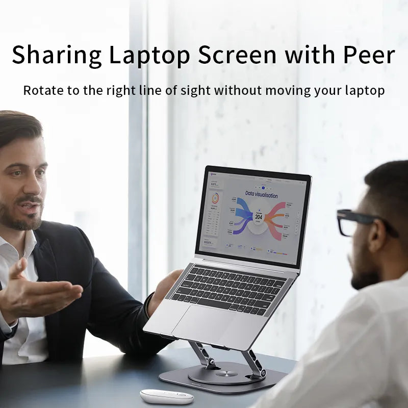 MC 928 Laptop Stand 360° Rotatable Foldable Aluminum Alloy Notebook Holder Compatible 17 Inch Macbook Air Pro Laptop Bracket