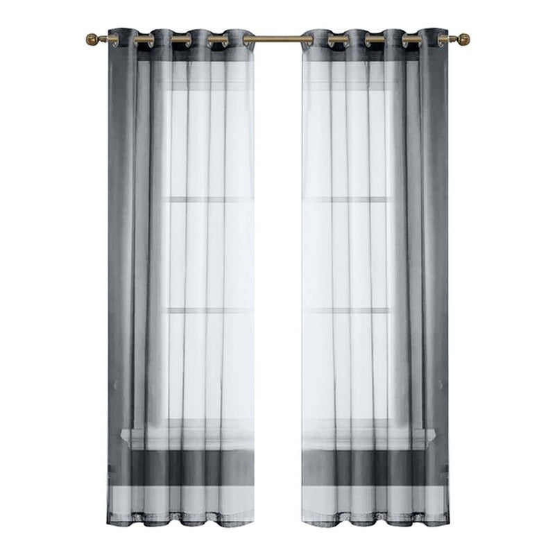 Waterproof Outdoor Patio Voile Sheer Curtains Summer Thermal Insulated Tulle Divider Lawn Curtain Yard Pergola Window Treatment