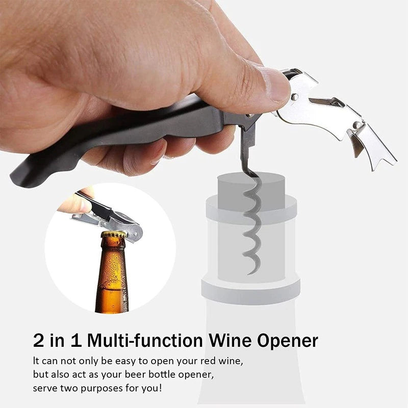 Wine Aerator Pourer Wine Opener Set 4Pieces Pressure Bottle Opener Wine Pour Spout,Stoppers Bottle Opener Wine Stopper
