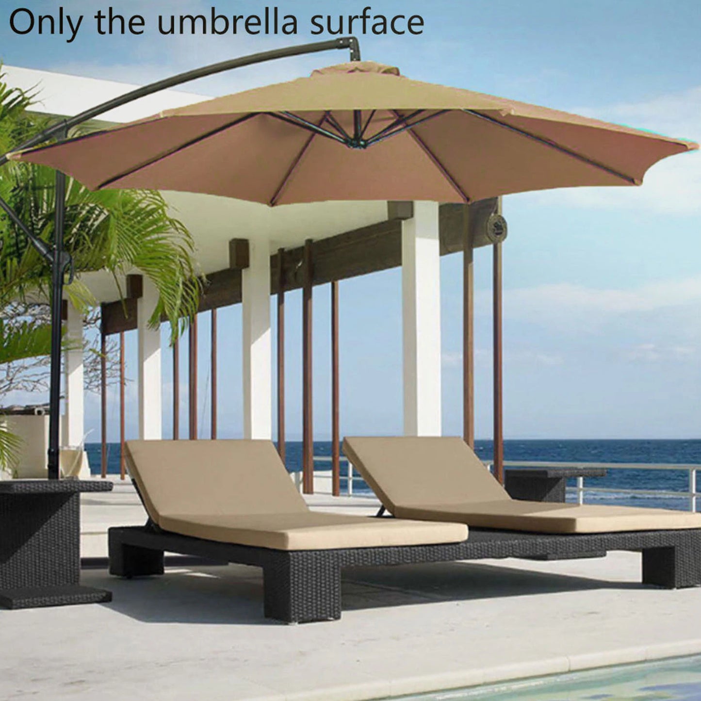Parasol Umbrella Garden Sunshade Umbrella Cover Umbrella Canopy Cover Dustproof Fade-Proof Protective 210D Oxford Cloth 2/2.7/3M