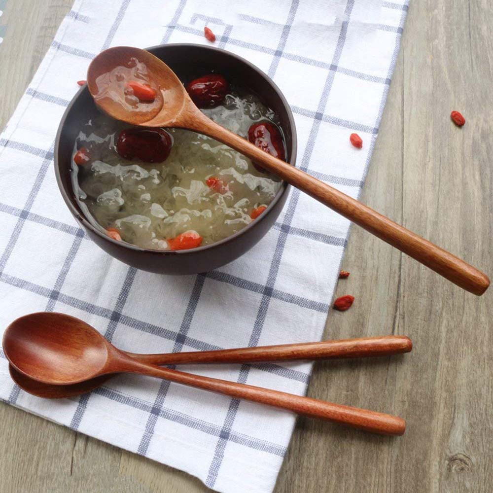 Wooden Soup Spoon Eco Friendly Tableware Natural Elli