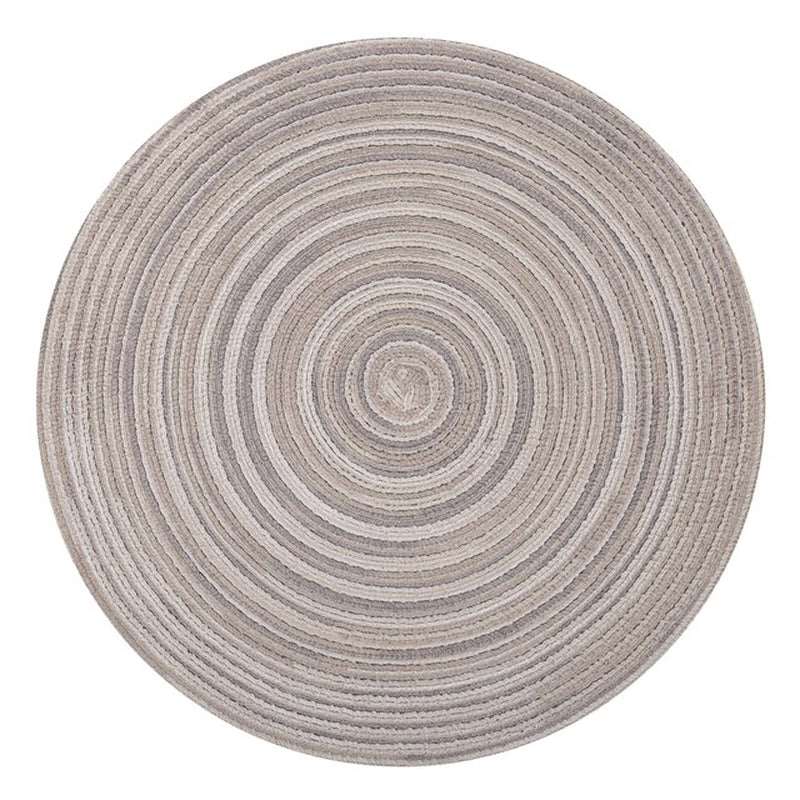 6Pcs/Set round Braided Placemats Washable Kitchen Table Placemats for Home Wedding Party 38/32CM Gold/Beige/Sliver/Gray/Colorful