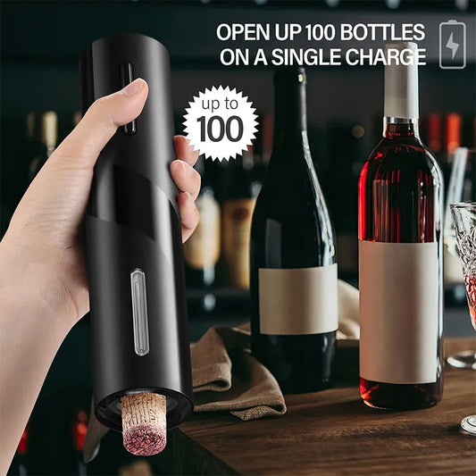 Rechargeable Electric Wine Bottle Opener Automatic Red Wine Corkscrew Foil Cutter for Party Bar Red Wine Lover & Wedding Gifts