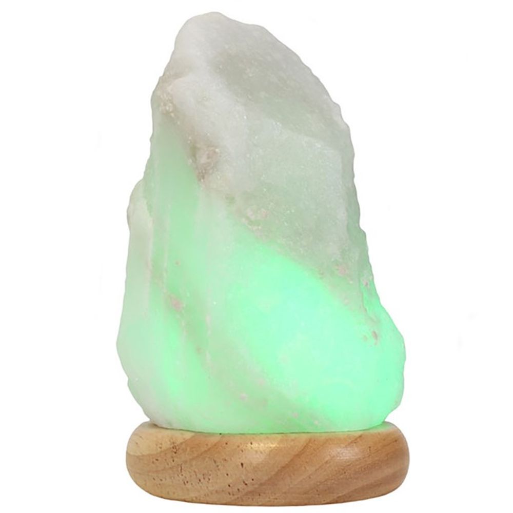 Large White USB Colour Changing Salt Lamp